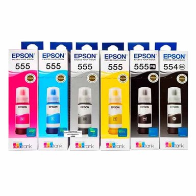 KIT TINTAS EPSON MULTICOLOR T554 Y T555 L8160 L8180 70ML