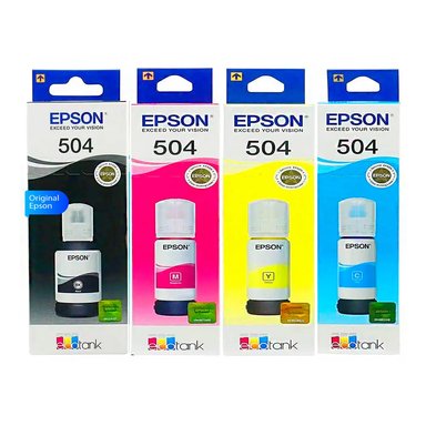 KIT DE TINTAS EPSON T504 CMYBK L6171, L4150, L4160, L4260, L6270