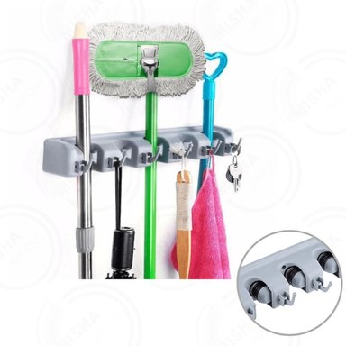 COLGADOR DE ESCOBAS ORGANIZADOR 5 ESPACIOS
