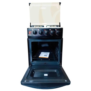 COCINA A GAS GLP FADICC 4H CON TAPA DE VIDRIO Y HORNO SAMI NEGRO - 2