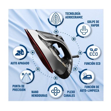 PLANCHA OSTER 2200W GCSTAC6953 DE VAPOR CON TECNOLOGÍA AEROCERÁMICA - 2