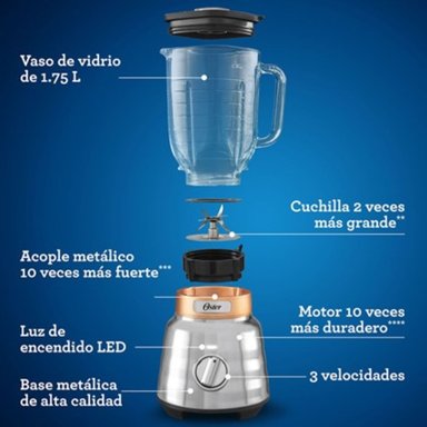 Licuadora Oster Pro Max de 2 caballos BLSTPBRG - 4