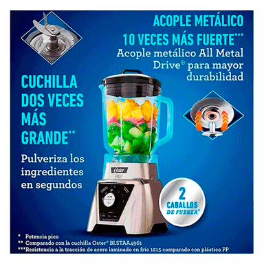 LICUADORA OSTER BLST3B CAG XPERT CON CONTROL TEXTURA BLST3B-CAG - 4