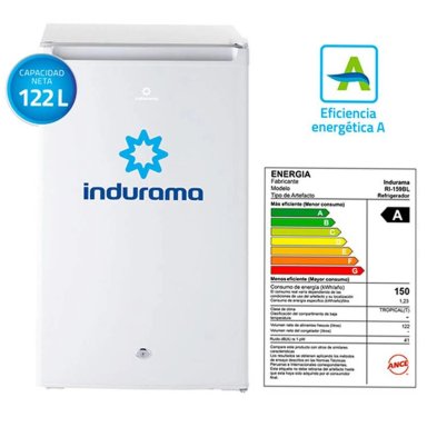 FRIGOBAR INDURAMA RI-159BL 122L BLANCO - 1