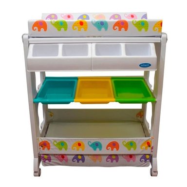 BAÑERA PARA BEBÉ CON CAMBIADOR 2 NIVELES ELEPHANTS INFANTI