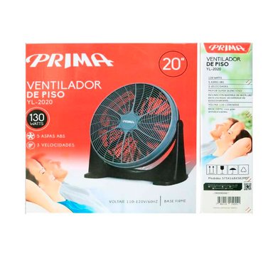 VENTILADOR DE SUELO PRIMA YL-2020P 130 WATTS BOX RECIRCULATE 20" NEGRO - 6
