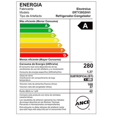 REFRIGERADORA ELECTROLUX TOP MOUNT FROST 205 L ERTY20G2HVI - 5