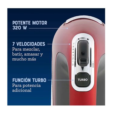 BATIDORA DE MANO OSTER FPSTHM360R 7 VELOCIDADES + FUNCIÓN TURBO - 2