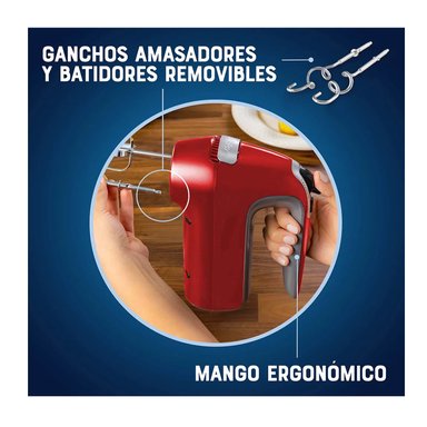 BATIDORA DE MANO OSTER FPSTHM360R 7 VELOCIDADES + FUNCIÓN TURBO - 3
