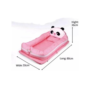 CUNA PANDA ROSADO CAMA PORTÁTIL MULTIFUNCIÓN - 2