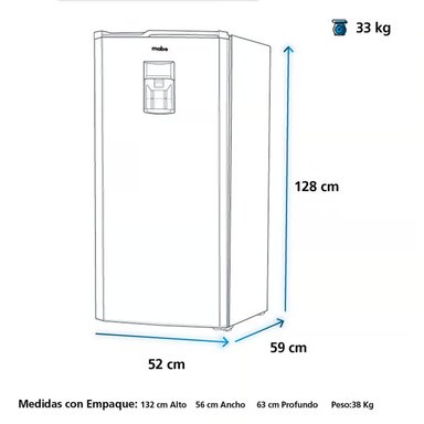 REFRIGERADORA MABE MONOPUERTA RMU202PXPRS1 187 L - INOX - 4