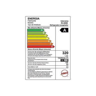 REFRIGERADORA INDURAMA RI-389D NO FROST CROMA - 6