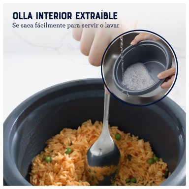 OLLA ARROCERA OSTER 1.8L 3 EN 1 FUNCIÓN DE SOFRITO VAPORERA CKSTRC10DFBLK - 2