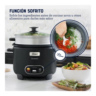 OLLA ARROCERA OSTER 1.8L 3 EN 1 FUNCIÓN DE SOFRITO VAPORERA CKSTRC10DFBLK - 3