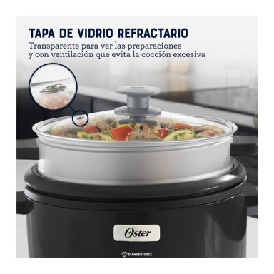OLLA ARROCERA OSTER 1.8L 3 EN 1 FUNCIÓN DE SOFRITO VAPORERA CKSTRC10DFBLK - 5