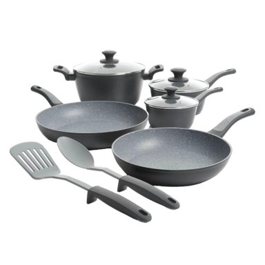 JUEGO DE OLLAS OSTER BASTONE 10 PIEZAS ALUMINIO FORJADO