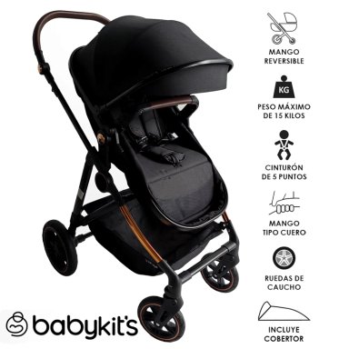 COCHE MOISÉS BABY KITS VOX T BK6074 NEGRO