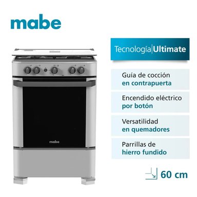 COCINA DE PISO A GAS 60CM SILVER MABE CMP6010FG1 - 1