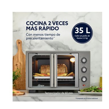 HORNO ELÉCTRICO CON FREIDORA DE AIRE 35L PUERTA FRANCESA TSSTTV35FDMAFNS - 4