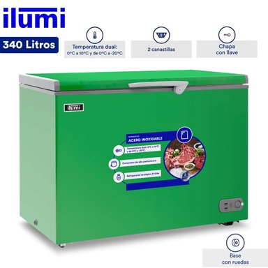 CONGELADOR CON TINA DE ACERO INOXIDABLE DE 340 LITROS TFI-3400GR VERDE - 1