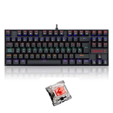 TECLADO REDRAGON MECÁNICO K552- KUMARA GAMER NEGRO RED SWICTH - 1