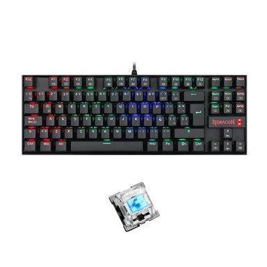 TECLADO REDRAGON MECÁNICO K552-RGB KUMARA NEGRO BLUE SWITCH - 3