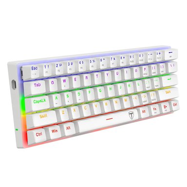 TECLADO T-DAGGER RAINBOW WHITE T-TGK321W ARENA - 1