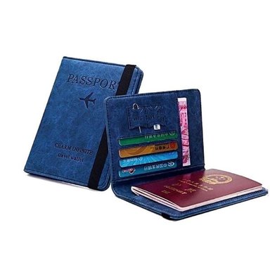 PORTA PASAPORTE COOL BAGS AZUL VINTAGE