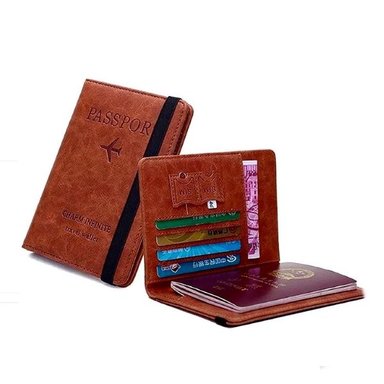 PORTA PASAPORTE COOL BAGS MARRON VINTAGE