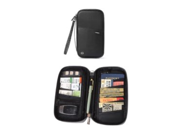 PORTA DOCUMENTOS DE VIAJE NEGRO CON RFID COOL BAGS