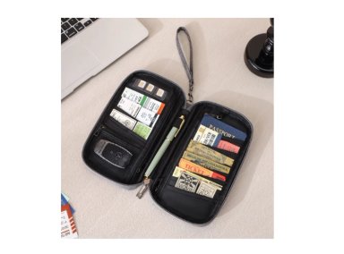 PORTA DOCUMENTOS DE VIAJE NEGRO CON RFID COOL BAGS - 3