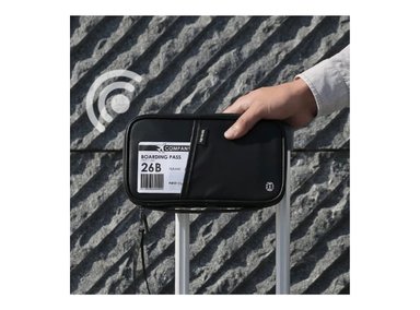 PORTA DOCUMENTOS DE VIAJE NEGRO CON RFID COOL BAGS - 6
