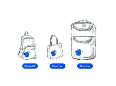 MOCHILA COOL BAGS CB-BOLSOS GRIS IMPERMEABLE PLEGABLE PORTATIL - 6
