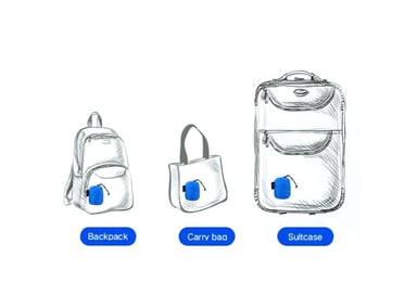 MOCHILA COOL BAGS CB-BOLSOS ROSADO IMPERMEABLE PLEGABLE PORTATIL - 6