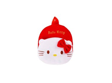MINI MOCHILA COOL BAGS CB-BOLSOS ROJO FELPA DISEÑO HELLO KITTY