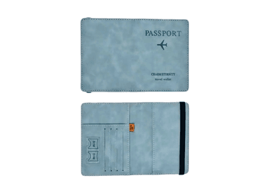 PORTA PASAPORTE VINTAGE AZUL - 4