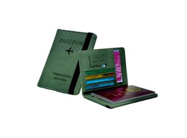 PORTA PASAPORTE VINTAGE VERDE