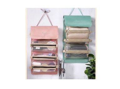 NECESER COOL BAGS CB-NECESERS VERDE MARRON MAQUILLAJE 4 EN 1 - 5