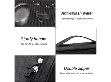 ORGANIZADOR COOL BAGS CB- NECESERES NEGRO DIGITAL IMPERMEABLE ALTA CAPACIDAD - 5