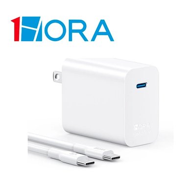 CARGADOR + CABLE 1HORA GAR165 30W MAX USB TIPO-C 1M 3A BLANCO - 1
