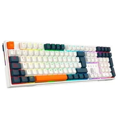 TECLADO REDRAGON K668WBO-RGB TRUNDLE BLANCO S/ROJO - 2