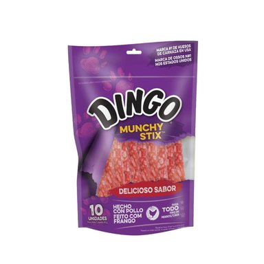 SNACK PARA PERROS DINGO MUNCHY STIX DE POLLO X10 UND