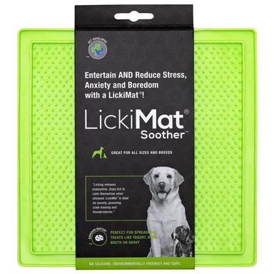 COMEDERO PERRO LICKIMAT SOOTHER GREEN DOG LICKIMAT