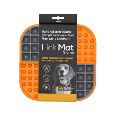 COMEDERO PERRO LICKIMAT SLOMO ORANGE DOG LICKIMAT