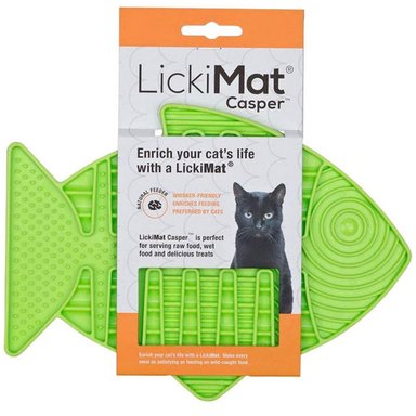 COMEDERO GATO LICKIMAT CASPER GREEN CAT LICKIMAT