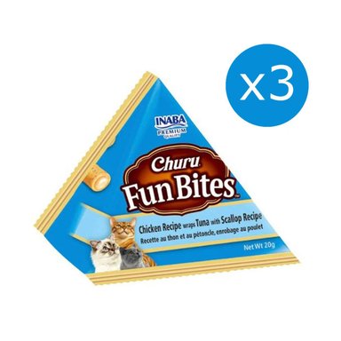 SNACK CHURU FUN BITES SABOR POLLO, ATÚN Y OSTIÓN PARA GATOS - 2