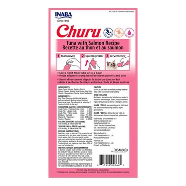 CHURU SNACK HÚMEDO DE ATÚN CON SALMÓN PARA GATOS X4 UND - 9
