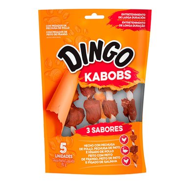 SNACK PERROS ADULTOS DINGO TRIPLE FLAVOR KABOB PACK X5 UND