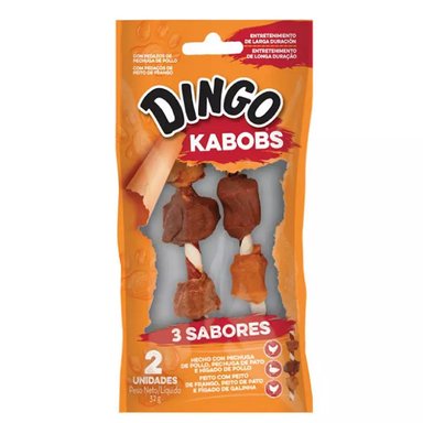 DINGO KABOBS SNACK GOLOSINA PARA PERROS TRIPLE SABOR X 2 UND