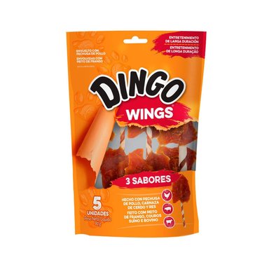 SNACK PERROS ADULTOS DINGO TRIPLE FLAVOR WINGS PACK X5 UND